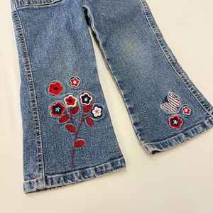 Pantalones Vaqueros Holgados de Algodón Bordados 2T EOutfit para Mujer, Estilo Moderno Y2K Gótico Emo Alternativo Skater de MS Handicraft - Product Image 3