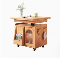 Table basse pliable à dessus de levage multifonctionnelle d'usine de meubles d'économie d'espace avec des roulettes