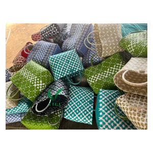 Artisanat vietnamien fourre-tout en plastique recyclé sac de marché coloré pour faire du shopping, pique-nique, style commandes en gros - Product Image 5