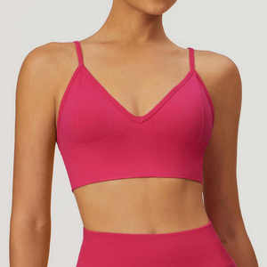 Sujetador deportivo de secado rápido sin espalda con correa sin costuras sujetador de yoga fitness de alta calidad sujetador ligero flexible de yoga - Product Image 1