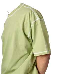 เสื้อยืดโอเวอร์ไซส์ผ้าเทอร์รี่หนานุ่มแบบคลาสสิคใหม่  ไม่มีลาย  รับสกรีนโลโก้  ทรงหลวมไหล่ตก  ไซส์พลัสสำหรับผู้ชาย - Product Image 2