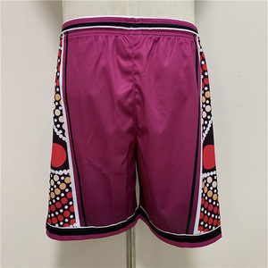 Logo personnalisé Vintage Hommes Running Gym Shorts Solid Pattern Board Shorts Mid Waist Mesh Basketball Streetwear Wear - Product Image 2