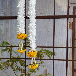 5ชิ้นจำนวนมากของดอกไม้ดอกมะลิ backdrops สตริงดอกไม้งานแต่งงานซุ้มอินเดียธรรมชาติดูมีสีสัน - Product Image 2