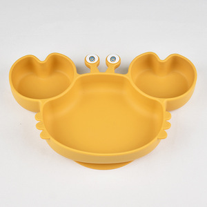 Cuenco de alimentación de silicona suave para bebés con forma de cangrejo con succión de grado alimenticio sin BPA para bebés de 0 a 12 meses con logotipo personalizado disponible - Product Image 5