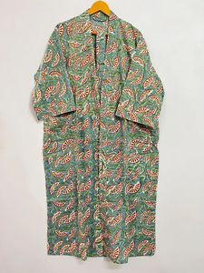 Turkish Handmade Cotton Kimono Dress Floor-Length Nightwear Beach Cover Bathrobe Cardigan-Style Summer Bikini Casual Dresses - Product Image 5