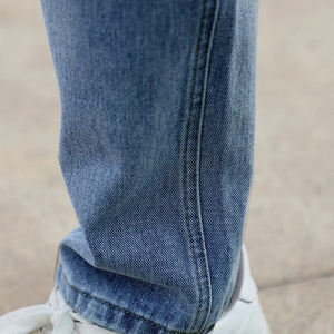 กางเกงยีนส์ทรงตรงสไตล์วินเทจ ไซส์ใหญ่ ระบายอากาศได้ดี สีน้ำเงินอินเทรนด์ สำหรับผู้ชาย - Product Image 3