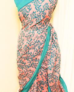 Haute demande imprimé lin soie Saree fête porter indien pakistanais mariages unisexe disponible prix de gros fabricant - Product Image 4