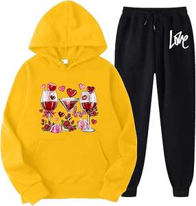 High Quality Custom Sweatshirt Pullover Crop <b>Sweatsuit</b> <b>Women</b> Two Piece Set Half Zipper <b>Women</b> Sweatshirt and Joggers Pants - Product Image 2