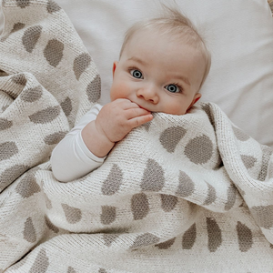 Couverture de lit pour bébé en coton biologique tricoté, motif de feuilles d'animaux de dessin animé, respirante, écologique, pour le printemps - Product Image 5