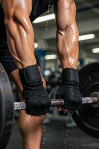 Wholesale Custom Women's Leather Weight Lifting Gloves Breathable Half Finger Gym Workout Padded Palm - Product Image 3