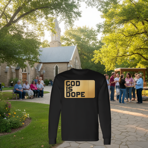 T-shirt à manches longues pour les chrétiens fidèles - Dieu est génial - Produit promotionnel - Product Image 3