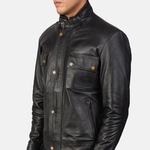 Chaqueta de Cuero de Alta Calidad para Hombre 2026, Prenda Exterior de Cuero Genuino, Estilo Motero, Moda Urbana, Venta al Por Mayor - Product Image 5