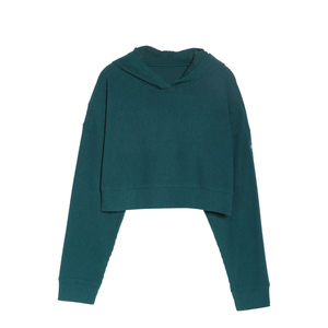 Sudadera con capucha corta exclusiva para mujer, sudadera recortada cómoda para yoga y gimnasio, sudaderas cortas con estilo, servicio OEM - Product Image 5