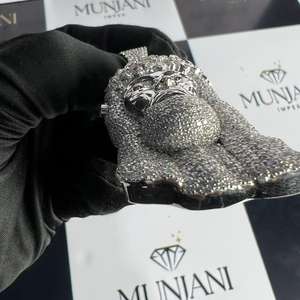 จี้พระเยซูเงินแท้ S925 ประดับเพชรโมอิสซาไนต์ VVS สไตล์ฮิปฮอป จี้เพชรโมอิสซาไนต์ VVS ความใสระดับ Iced สำหรับผู้ชาย - Product Image 2