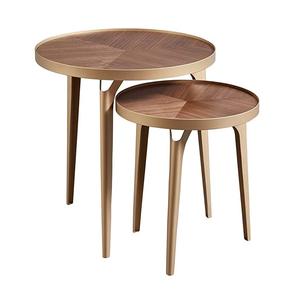 Tables gigognes contemporaines en fer avec surface polie et structure légère pour un style de maison moderne - Product Image 1