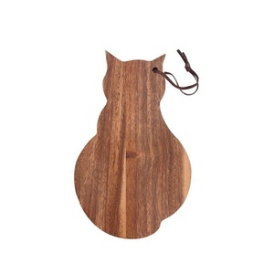 เขียงไม้อะคาเซียและไม้มะม่วงพร้อมด้ามจับเขียงไม้รูปแมว - Product Image 1