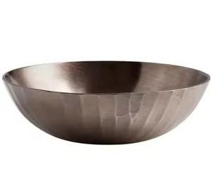 Round Metal Salad <b>Bowl</b> Home Decorative <b>Dessert</b> Fruit Serving <b>Bowl</b> - Product Image 1