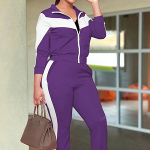 Conjunto de chándal Atlético unisex Chaqueta con cremallera y pantalones de correr Ropa deportiva Traje con logotipo personalizado Fábrica OEM al por mayor - Product Image 1