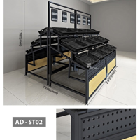 OEM Fabriek Vietnam Hoge Kwaliteit Metalen Zware Verticale Supermarkt Schappen Verstelbaar Vrijstaand Poedercoating Display Fruit
