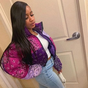 Veste pour femme de qualité supérieure, imprimée par sublimation, respirante, col montant, veste matelassée tendance, veste d'hiver courte - Product Image 3