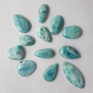 1 unidad de Larimar Natural 30x19mm pera cabujón 19,19 Cts Iroc ventas alta calidad genuina piedra preciosa suelta al por mayor US $8,77 - Product Image 5