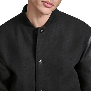 Veste universitaire respirante pour hommes avec broderie personnalisée et manches en cuir Varsity à la mode américaine personnalisée - Product Image 2