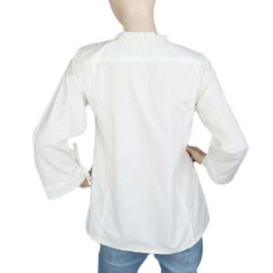 Blusa Occidental de Manga Larga para Mujer - Blanca - Product Image 2
