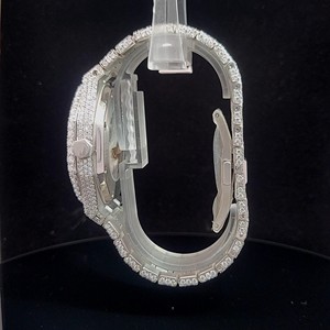Montre ronde squelette de luxe haute qualité, entièrement sertie de diamants, automatique mécanique, style Hip Hop, en moissanite pour un look tendance - Product Image 2