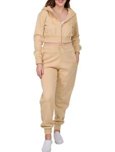 Conjunto de dos piezas de alta calidad para mujer, chándal corto con cremallera personalizado, chándal de alta calidad de fabricante al por mayor, Invierno 2026 - Product Image 2