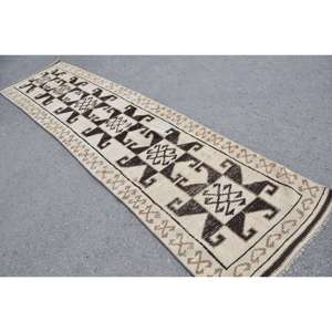 พรมขนาด 3x12.2 ฟุต, พรมวินเทจแบบ Runner, พรมลายตะวันออกสีน้ำตาล Herki - Product Image 4