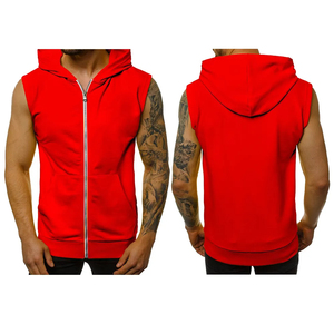 Wholesale <b>Ribbed</b> Gym Zipper Tank Tops Custom Singlets <b>men's</b> Sports tank tops USA Size Stretchable <b>Men's</b> Tanktops Custom Logo - Product Image 2