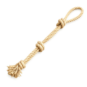 Natural Hemp Rope Dog Chew <b>Toy</b> with Handle Durable <b>Interactive</b> Indoor <b>Pet</b> <b>Toy</b> Simple Style Manual Operation From VIETNAM - Product Image 2