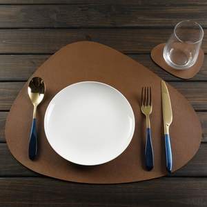 High End Designer Leather Handmade Dining Table Mat Double-Sided Eco-Friendly <b>Placemat</b> Best Quality Customisation - Product Image 3