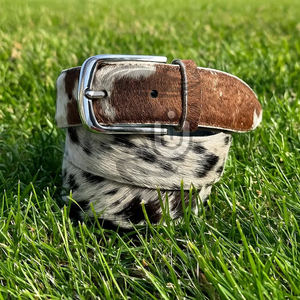 Ceinture en cuir de vachette de qualité supérieure avec boucle en alliage |   Mode Western Rustique, Imprimé Animal, Robuste, Écologique, Léger - Product Image 3