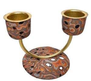 Points colorés article de fantaisie bâtons de bougie Vintage laiton bruni bougeoirs modernes chandelier en métal minimaliste décor à la maison - Product Image 1