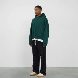 Sudadera con capucha de algodón Premium para hombre, Sudadera con capucha de gran tamaño con hombros caídos, peso pesado, moda, lana, Terry, Invierno Digital - Product Image 2