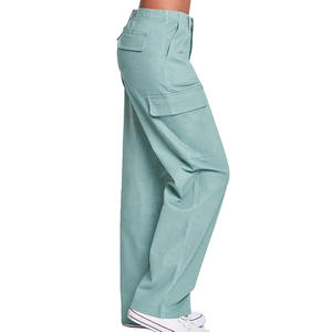 Gran oferta, a la moda ropa de abrigo, pantalones Cargo para mujer, traje de moda de Color liso personalizado, pantalones Cargo transpirables para mujer - Product Image 3
