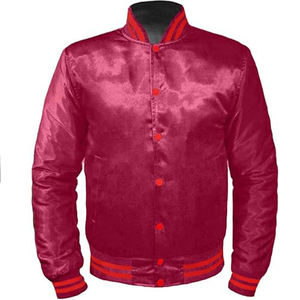 Chaqueta universitaria de béisbol para hombre, nueva colección invierno 2026, de alta calidad, tela de poliéster, estilo bomber Letterman satinado, venta al por mayor - Product Image 5