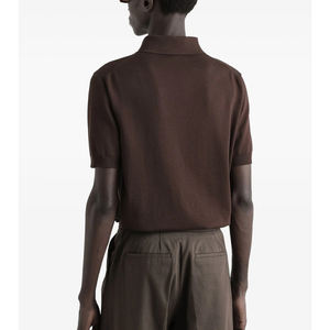 T-shirt polo à manches courtes pour homme Poignets côtelés de haute qualité à séchage rapide Logo personnalisé brodé sur un tricot - Product Image 3