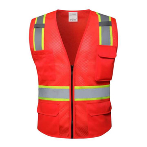 Chaleco DE SEGURIDAD reflectante de alta visibilidad Chaleco de tráfico de color personalizado Trabajo de construcción Chaleco de seguridad estándar para correr - Product Image 2