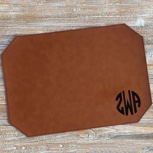 Mantel Individual de cuero PU irregular con logotipo de polipiel personalizado <span class=keywords><strong>para</strong></span> <span class=keywords><strong>mesa</strong></span> de comedor - Product Image 4
