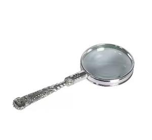 Lunettes loupe de bureau argentées de qualité supérieure avec thème nautique fournitures en vrac gravées à la main fabricant indien exportateur en métal - Product Image 1