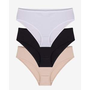 206 Braguitas de Algodón de Cintura Alta, Conjuntos de Brasier y Braguitas Cómodos, Beige/Negro/Blanco, Tallas S-XL - Product Image 1