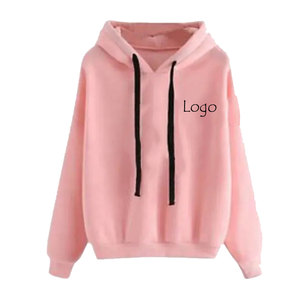 Compre nuevas y elegantes sudaderas con capucha de invierno de alta calidad para mujer, insignia de diseño personalizado, ropa de calle de algodón 100%, venta al por mayor - Product Image 2