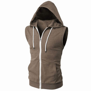 Trendy Style <b>Sleeveless</b> <b>Hoodies</b> For <b>Mens</b> Stylish Wear Polyester/Cotton Fleece Custom Made <b>Hoodies</b> Sweatshirts Unisex - Product Image 6