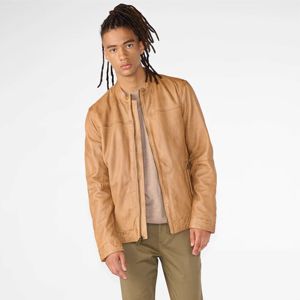 Veste en cuir camel véritable pour hommes-Cuir véritable de qualité supérieure avec style classique, parfaite pour les tenues décontractées, les tenues de motard - Product Image 5