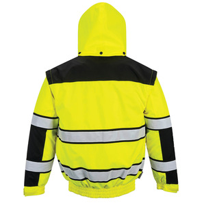 Sudadera CON CAPUCHA DE SEGURIDAD reflectante de alta visibilidad para hombres Calentador de tráfico Ropa DE SEGURIDAD Ropa DE TRABAJO Uniforme Hi Vis Chaqueta de invierno - Product Image 5