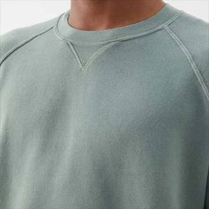 Sweat-shirt unisexe en molleton de coton vert uni, style pull-over avec poche avant, logo personnalisé, doublure streetwear, haut uni - Product Image 6