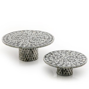 Elegante centro de mesa Decoración de mesa madre de perla con incrustaciones de pastel soporte al por mayor soportes de postre - Product Image 5