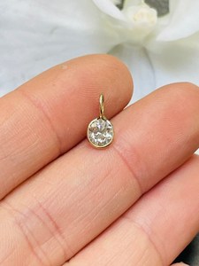 Zircon Oval Colorless Stone Stainless Steel Rose <b>Gold</b> Plated Romantic Charm Unisex Fashion Jewelry 9 mm Single Stone Pendant - Product Image 5